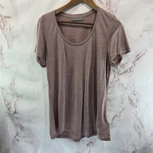 Icebreaker Top Womens XL Pink Merino Wool Baselayer Shirt Short Sleeve Cool Lite